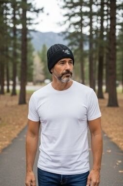 REI Beanie Hat Unisex Grey Cable Knit Winter Hat Warm Stretchy Beanie NWT